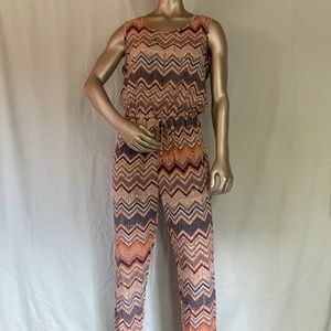 Patterned Tank Top Pantsuit